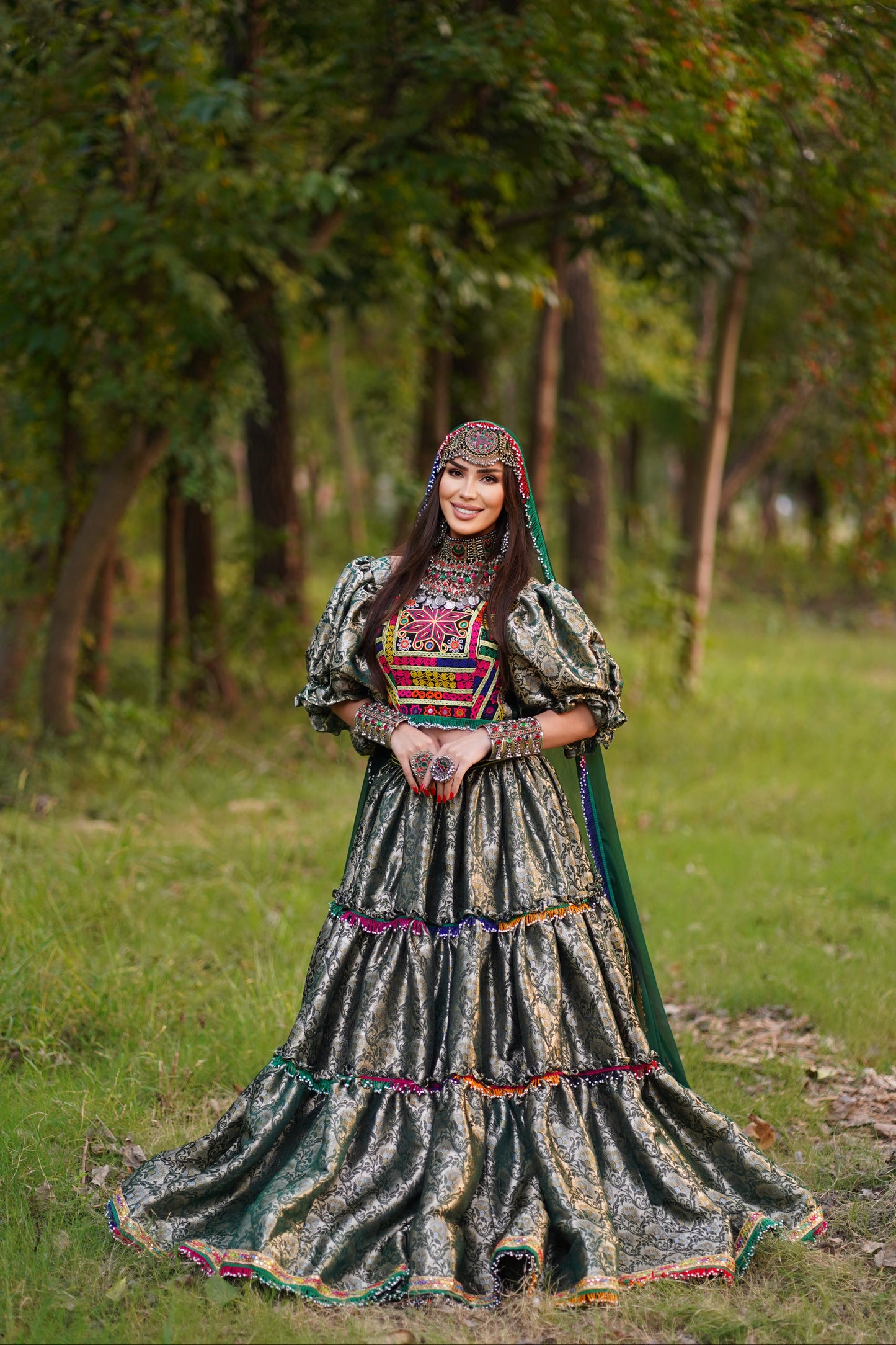 Hunter Green Top and Skirt