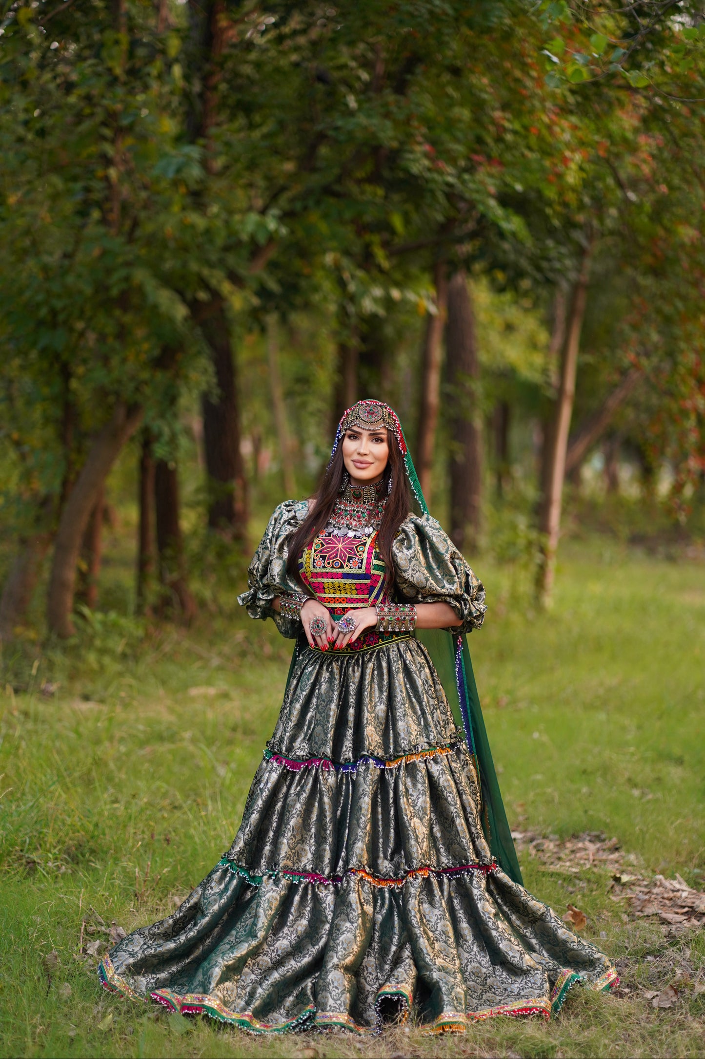 Hunter Green Top and Skirt