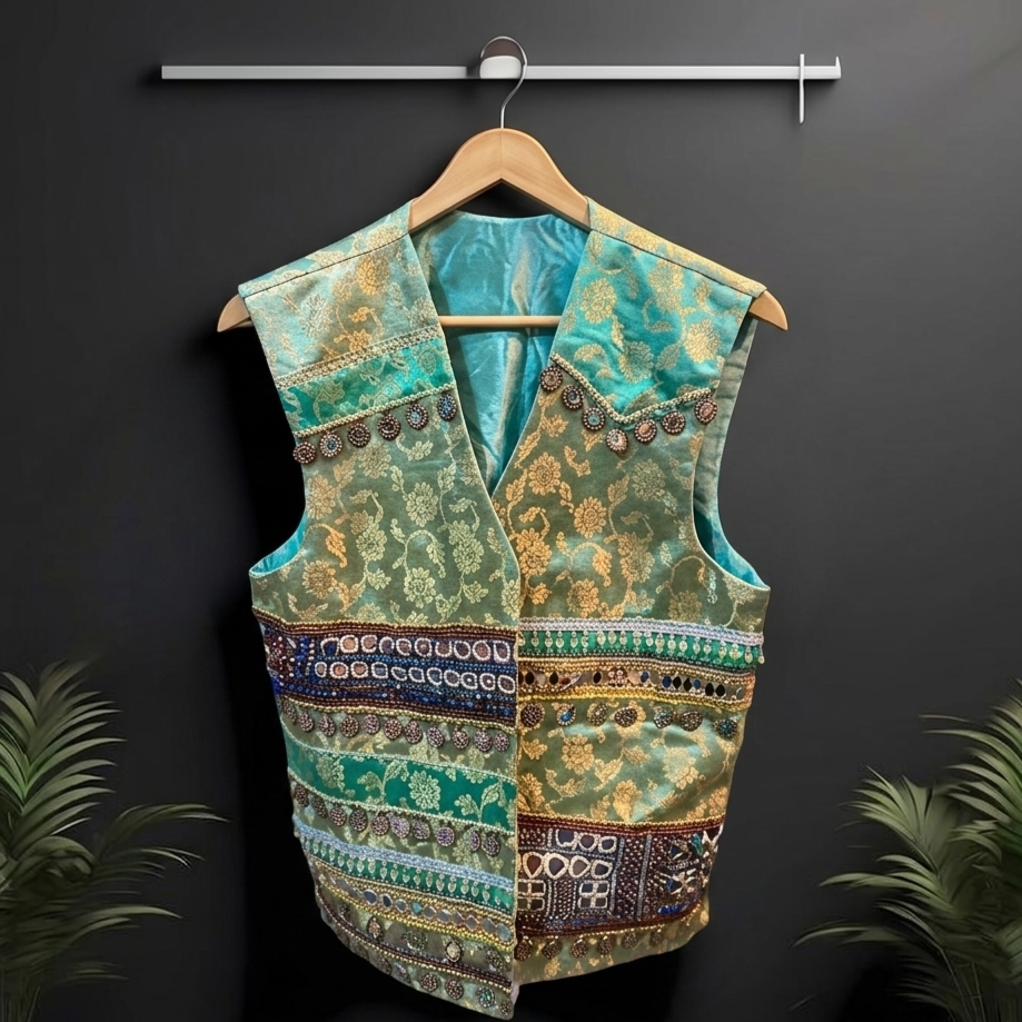 Kohi Emerald Traditional Waistcoat