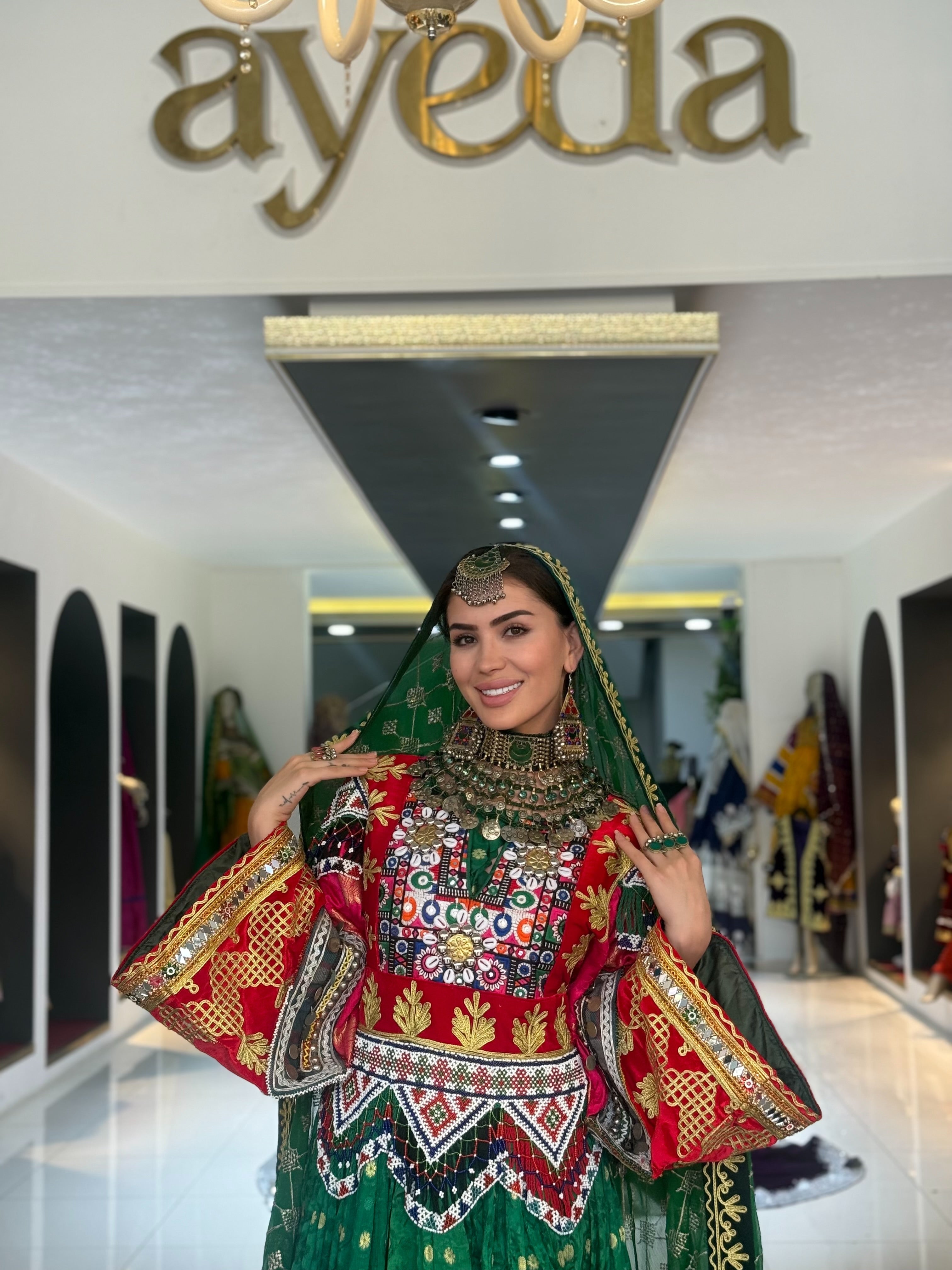Zamarud Green Heritage Gown