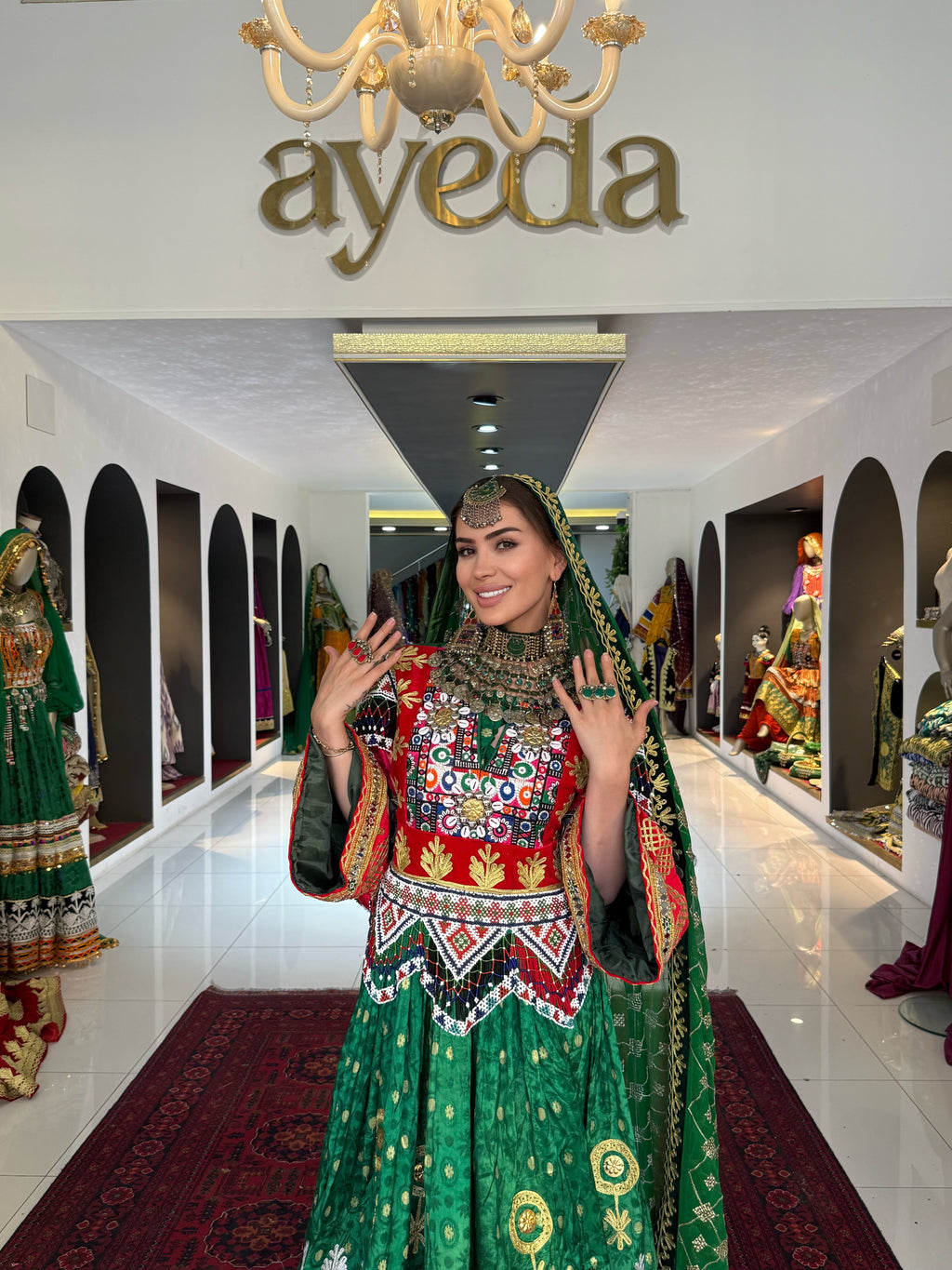 Zamarud Green Heritage Gown
