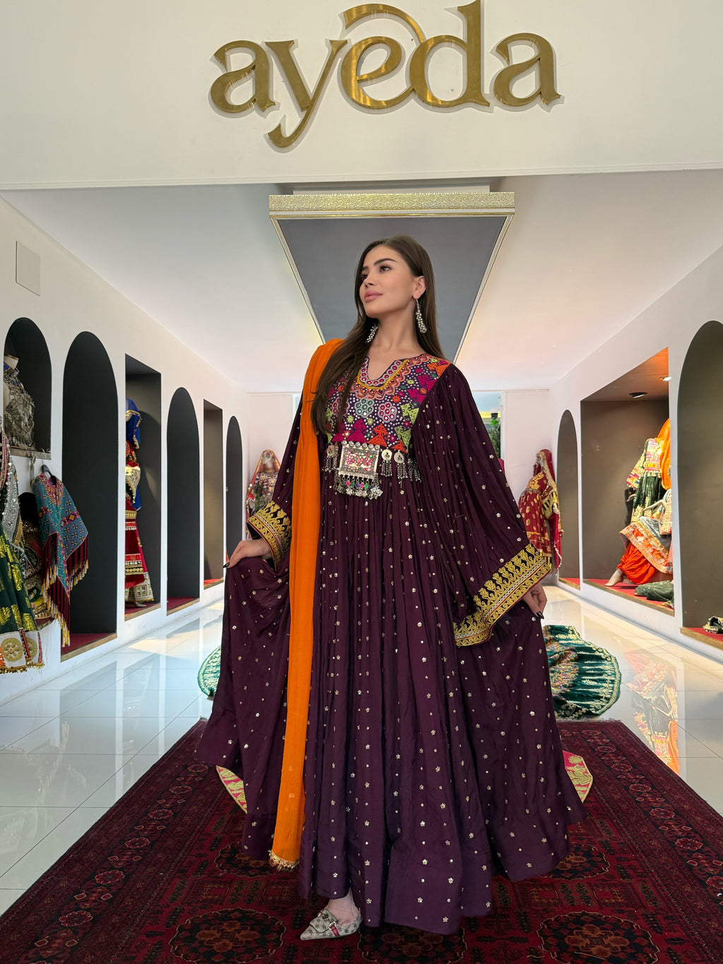 Royal Plum Sequined Gown