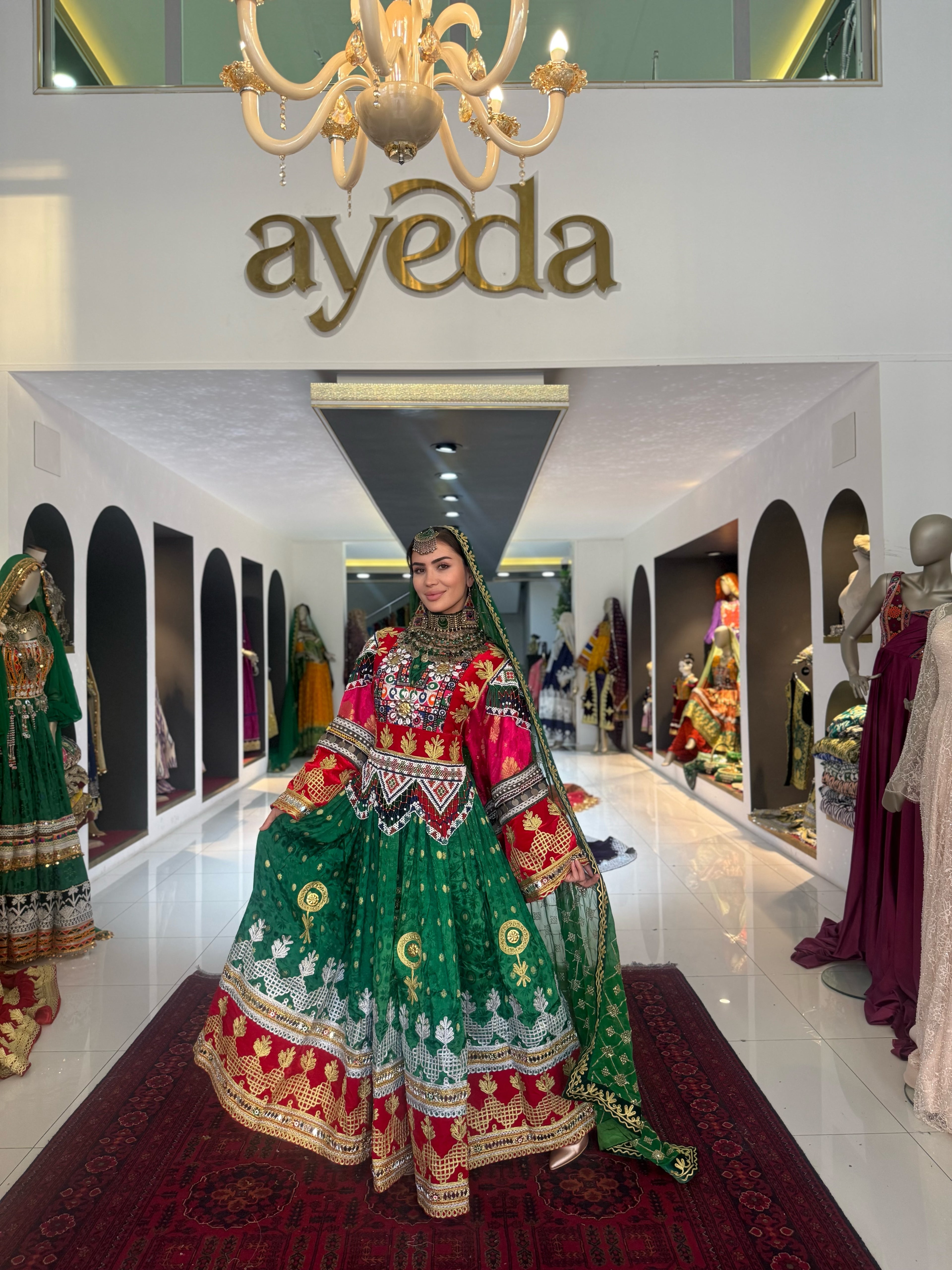 Zamarud Green Heritage Gown