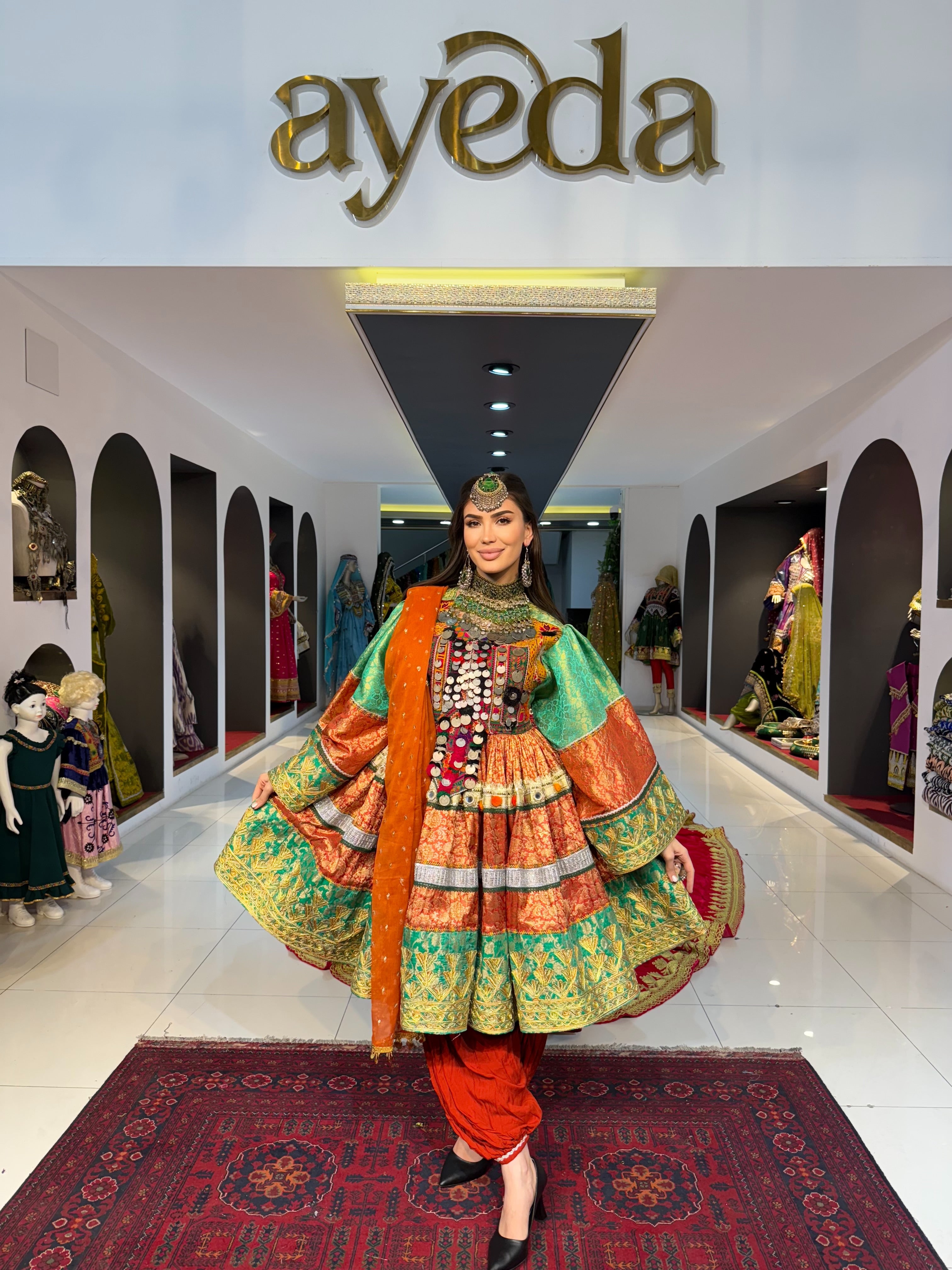 Multi-Color Afghan Kuchi Dress