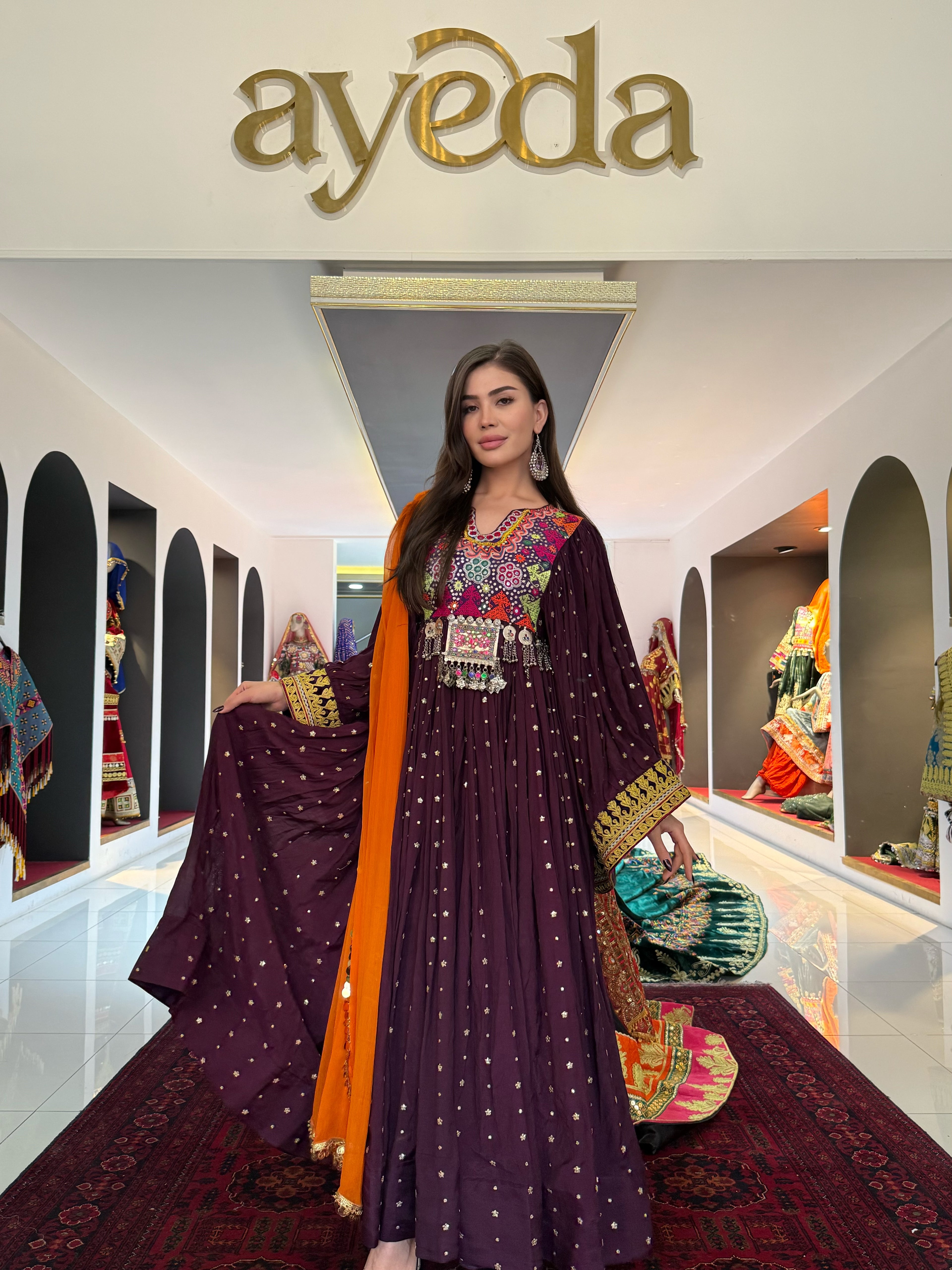Royal Plum Sequined Gown