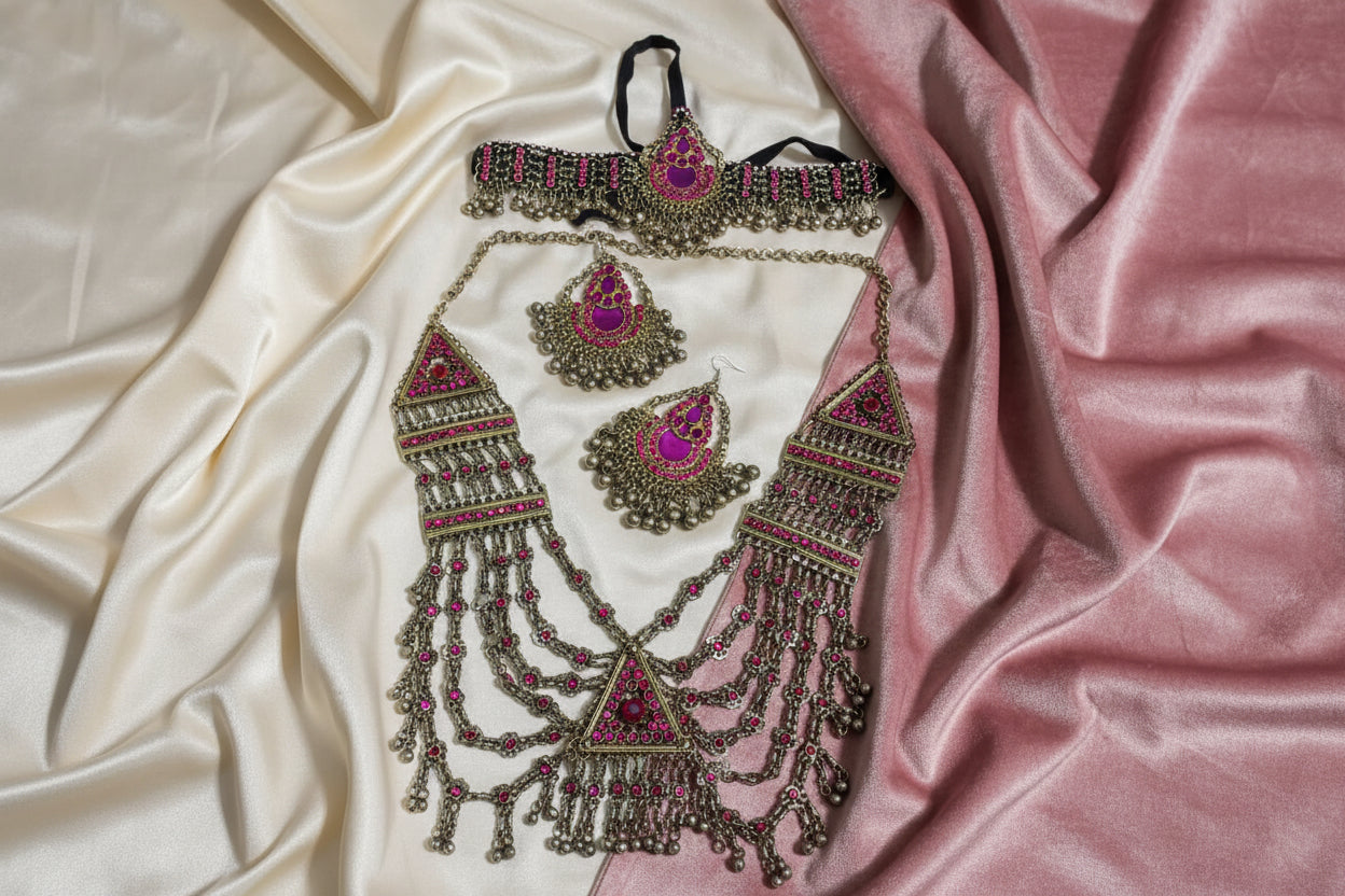 Imperial Fuchsia & Gold Cascading Grand