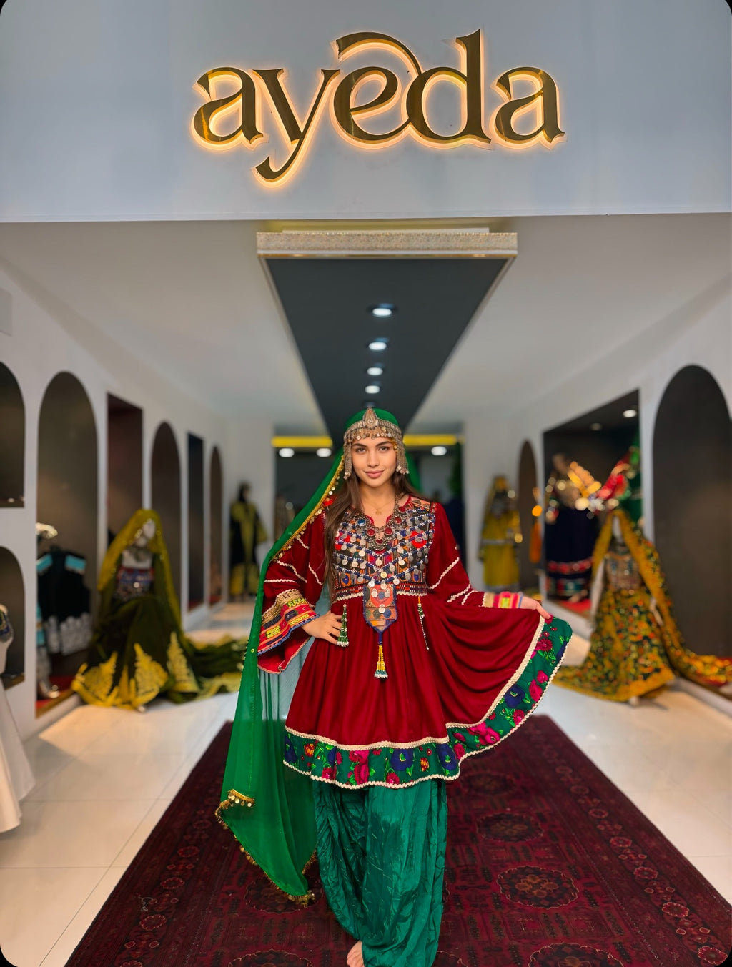 The Pomegranate Pari Gown