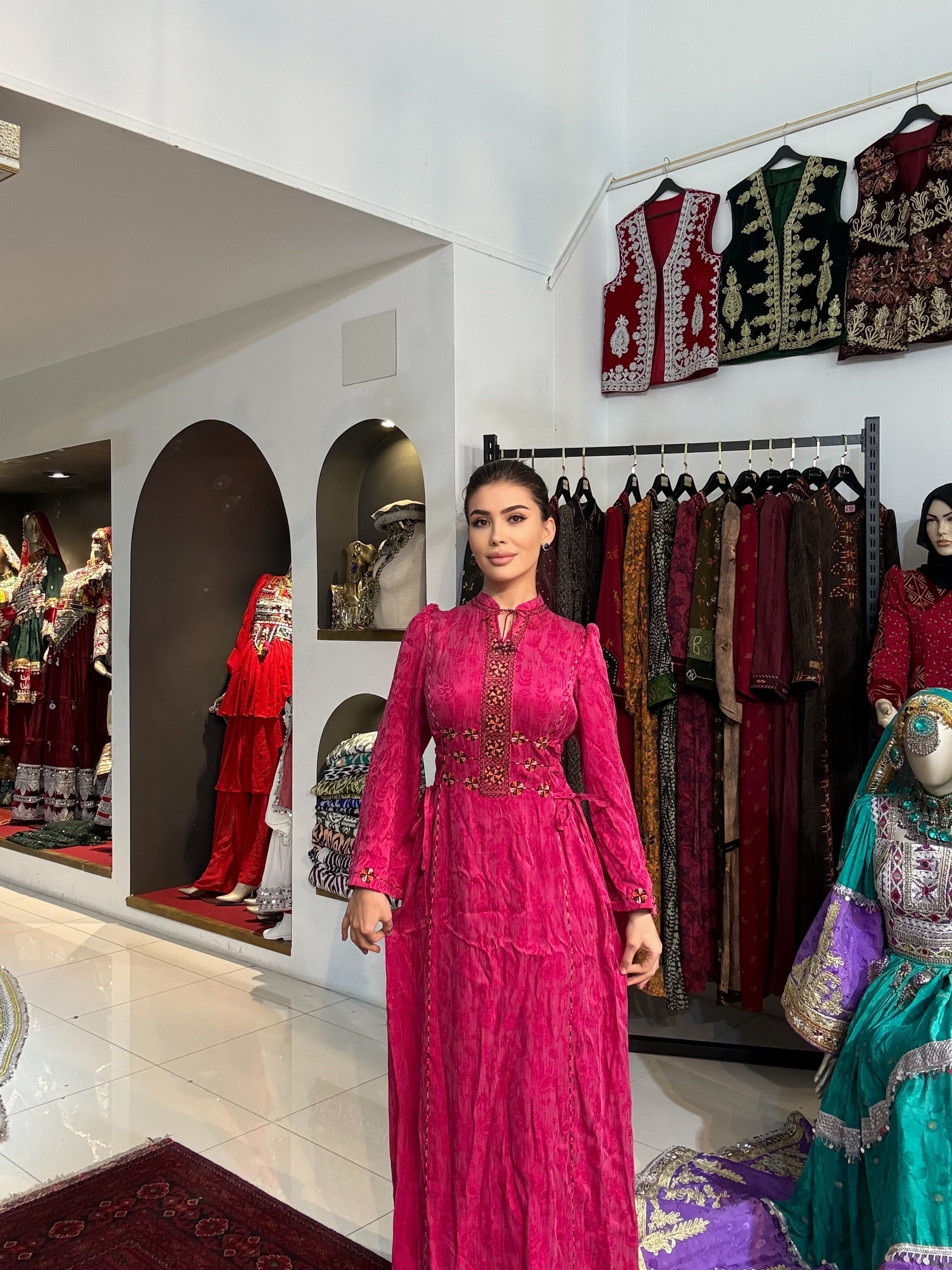 Vibrant Floral Silk Dress