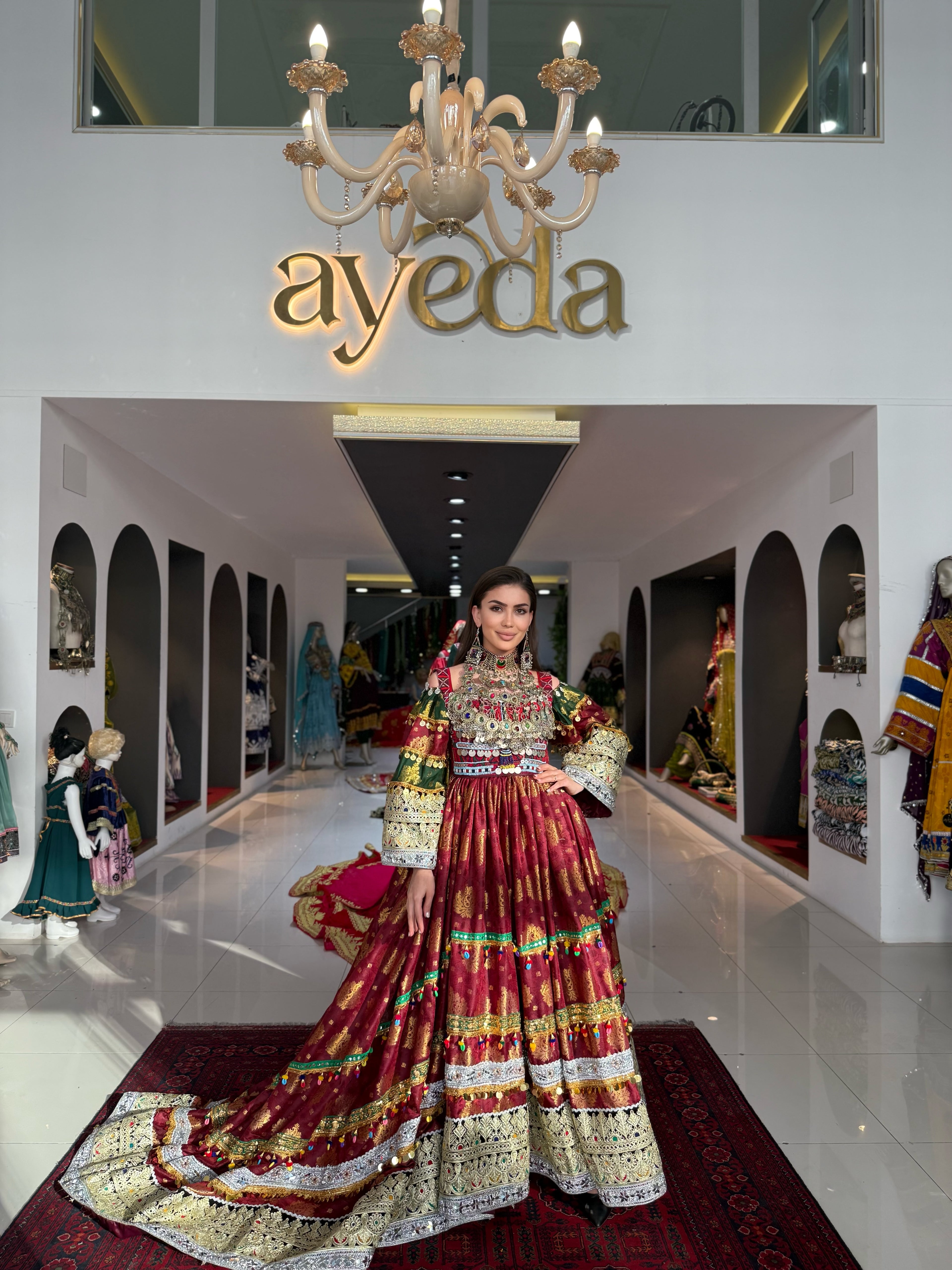 Gold Bridal Gand-e-Afghani