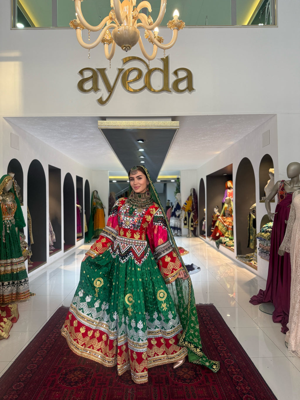 Zamarud Green Heritage Gown