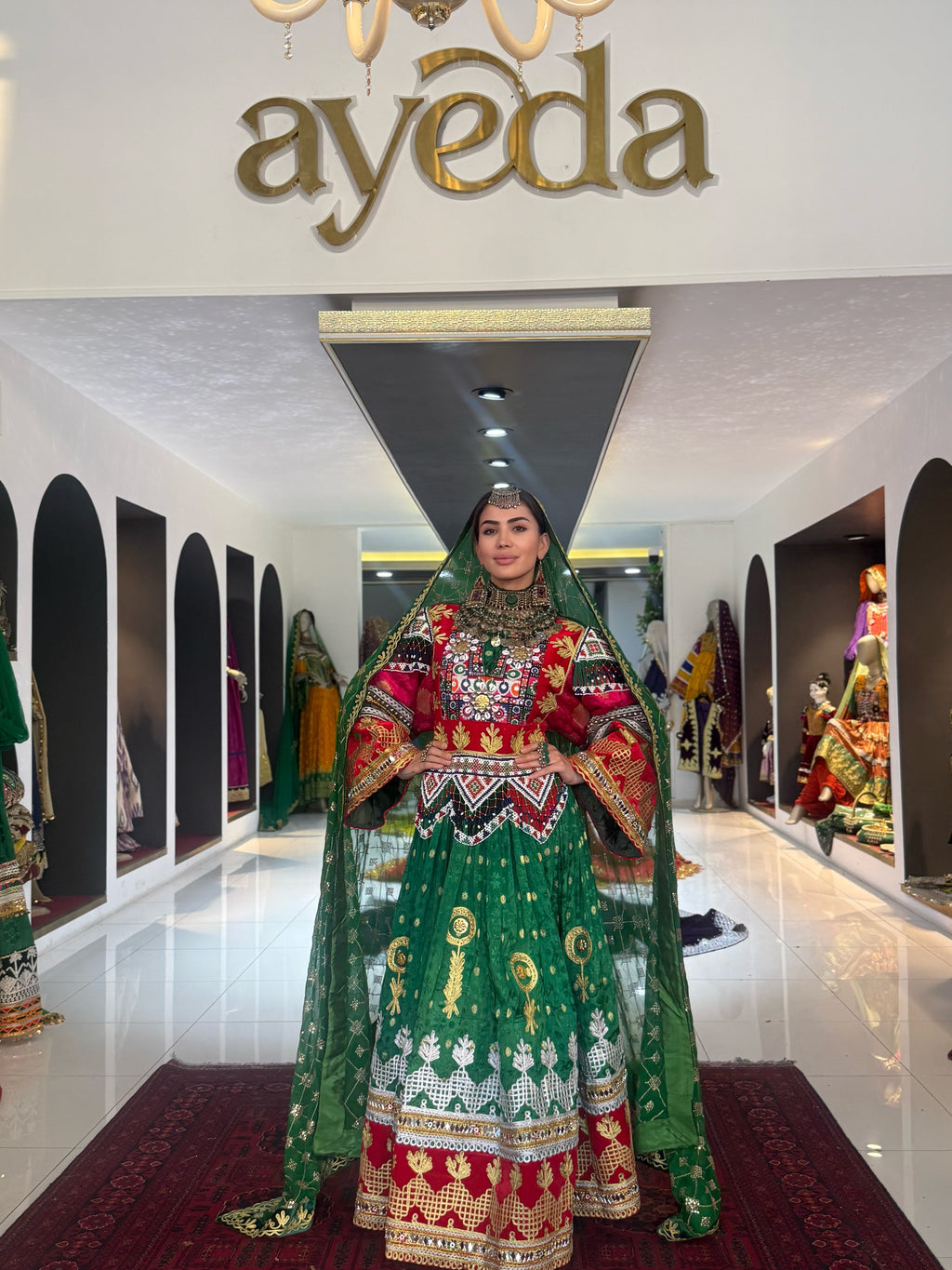 Zamarud Green Heritage Gown
