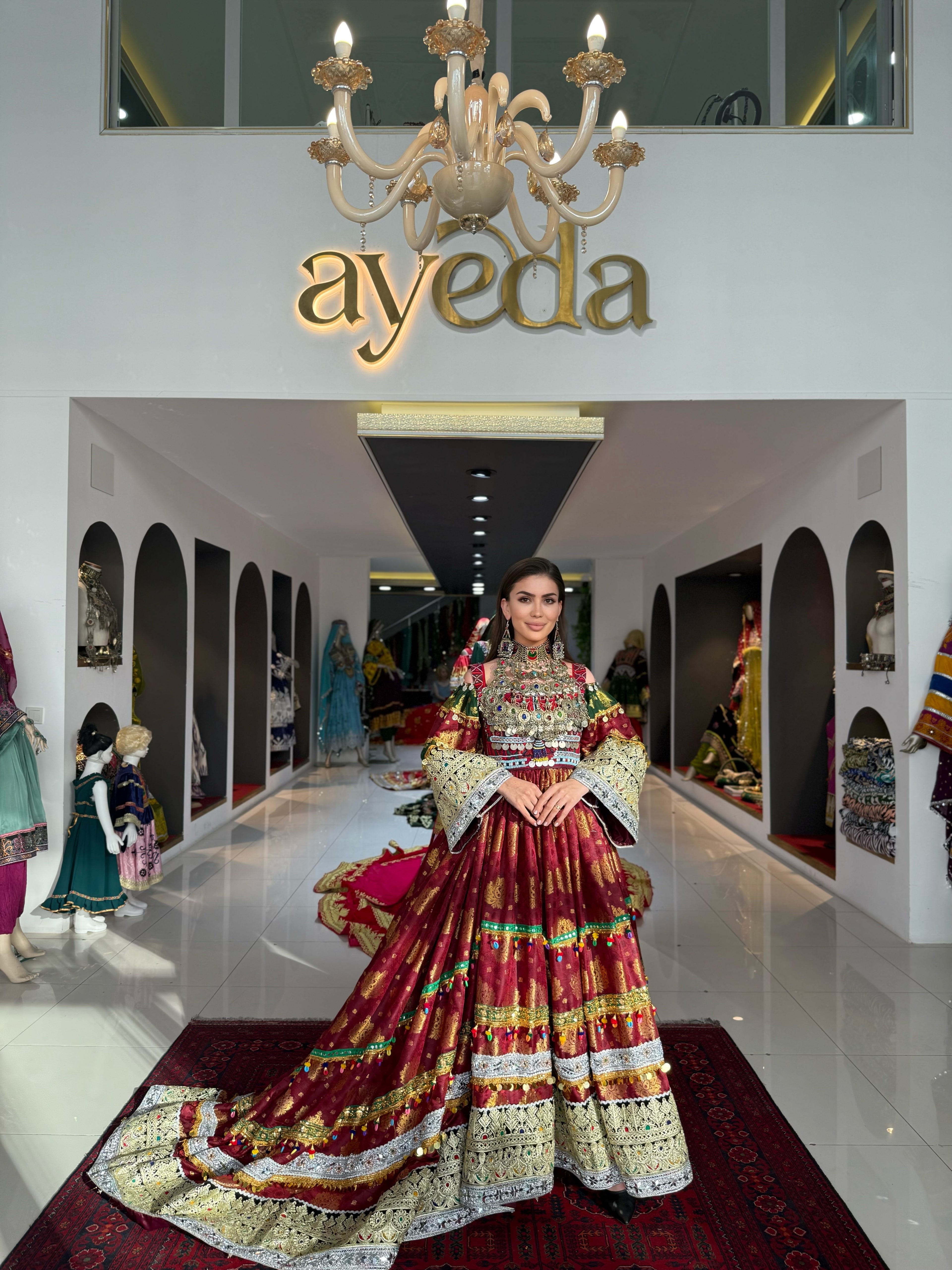 Gold Bridal Gand-e-Afghani