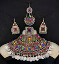 Radiant Mosaic Tribal Choker & Headpiece Set