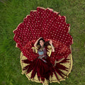 The Maroon Majesty Bridal Gand