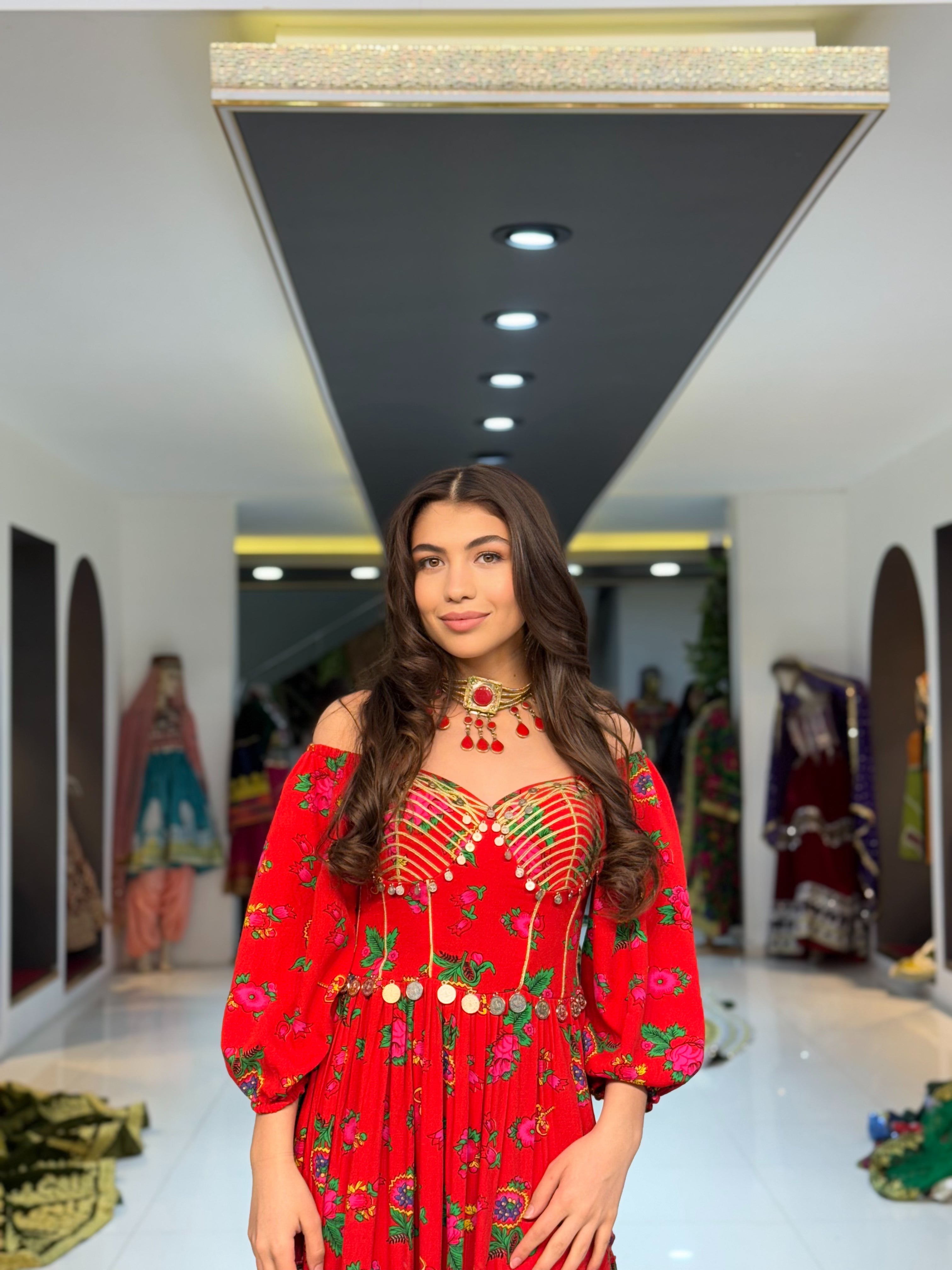 Red Silk Dynasty Dress