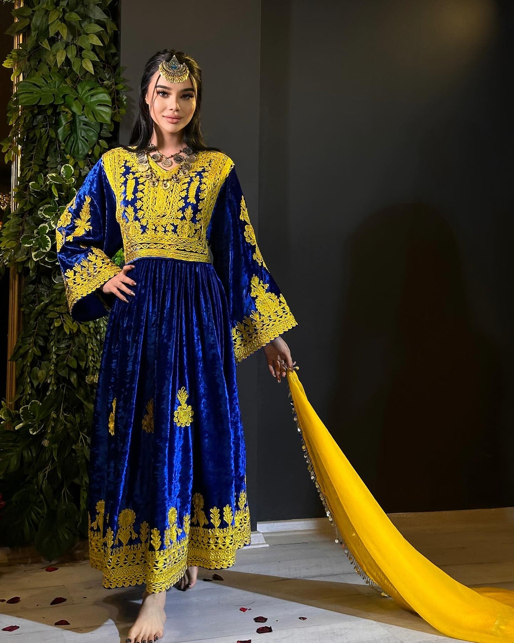 Royal Blue Afghani Gala Gown