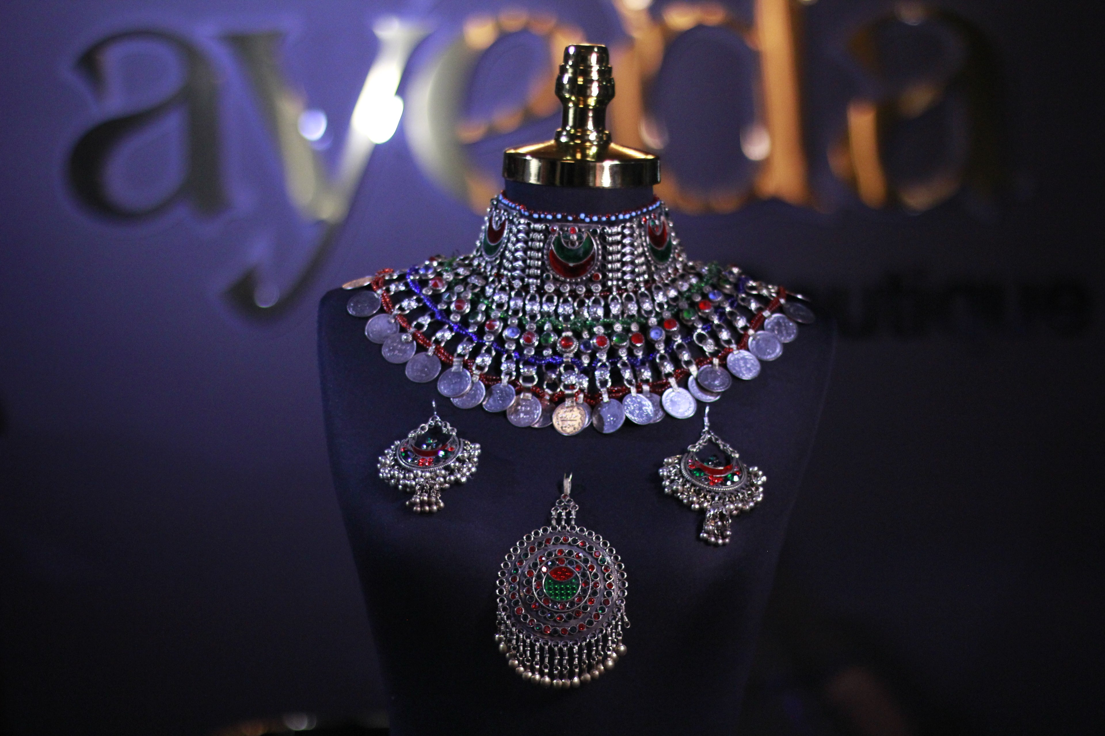 Ruby Choker with Lunar Medallions