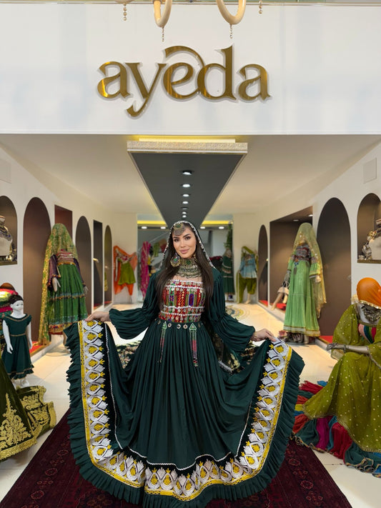 Royal Green Kuchi Gown