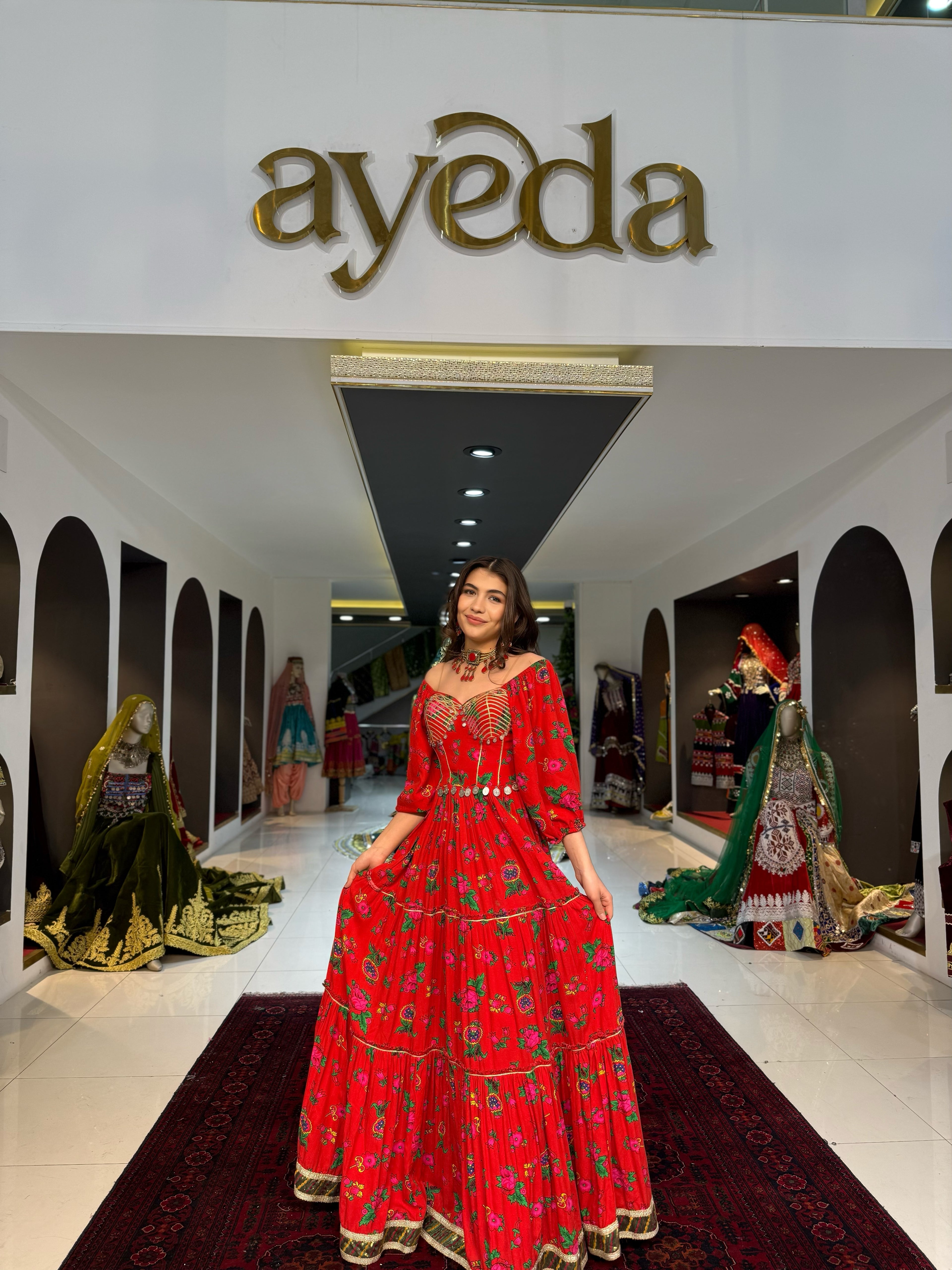 Red Silk Dynasty Dress