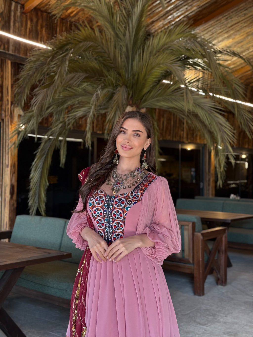 Dusty Rose Afghani Dress