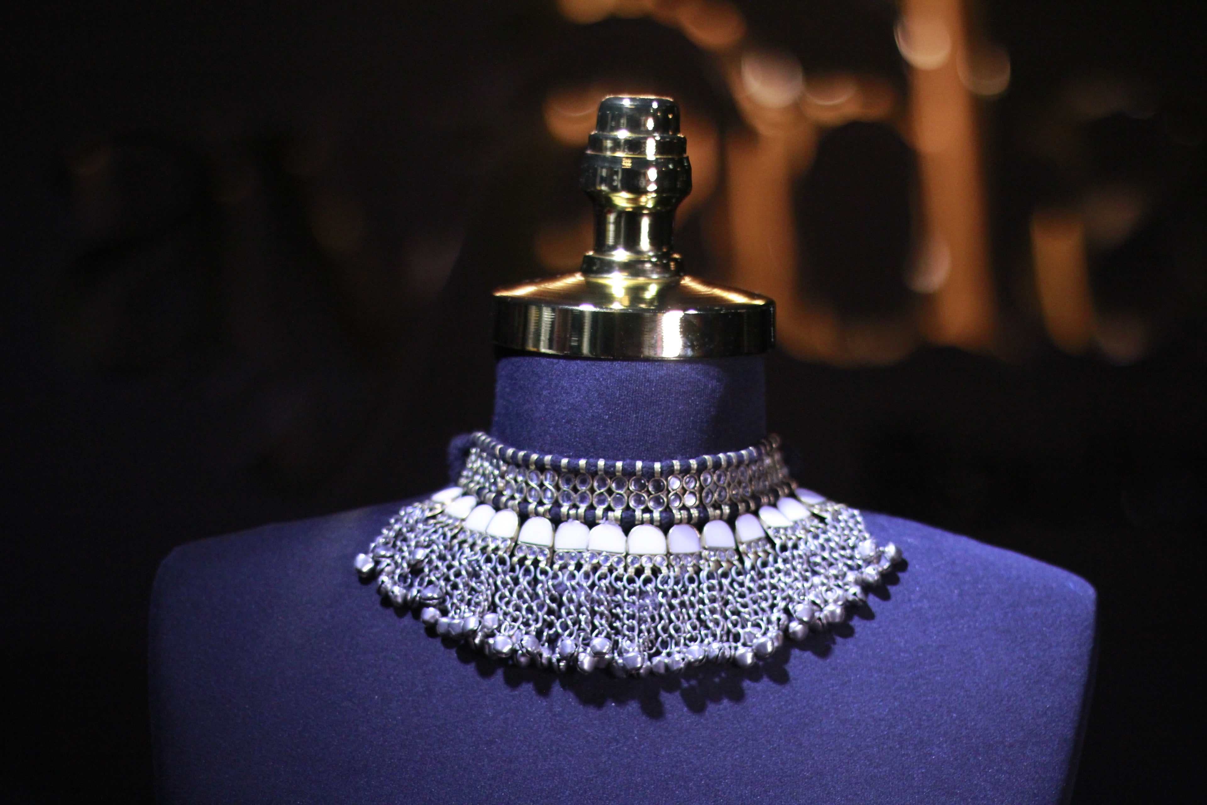 Moonlight Choker with Cascading Chain Fringe