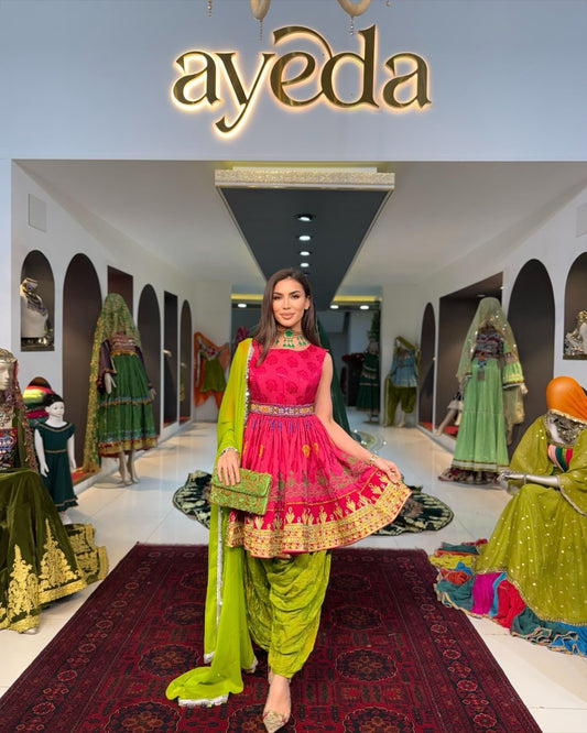 Gul Rang Afghan Frock