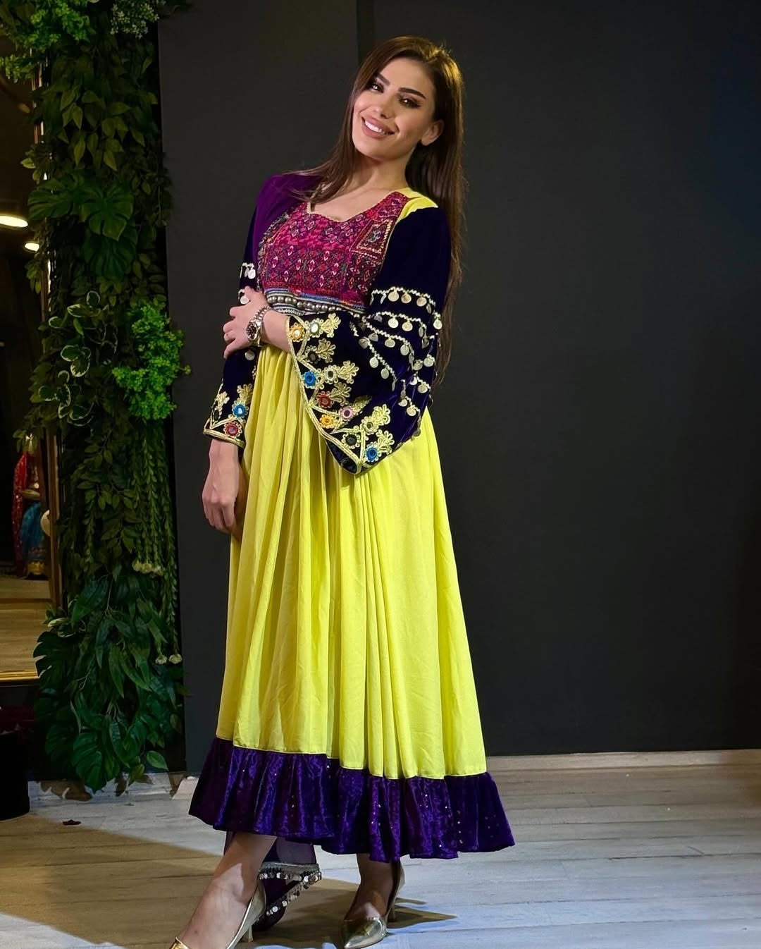 Vibrant Afghan Kuchi Dress with Embroidered Elegance