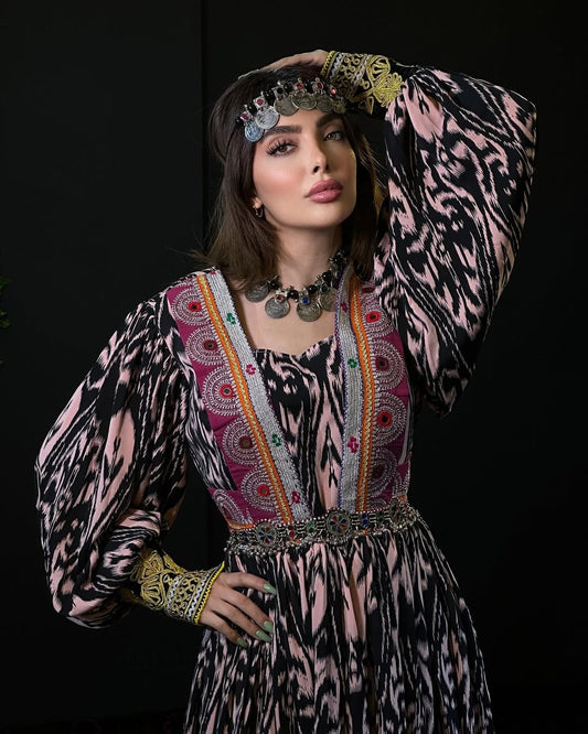 Ikat Elegance - Afghan Tribal Dress