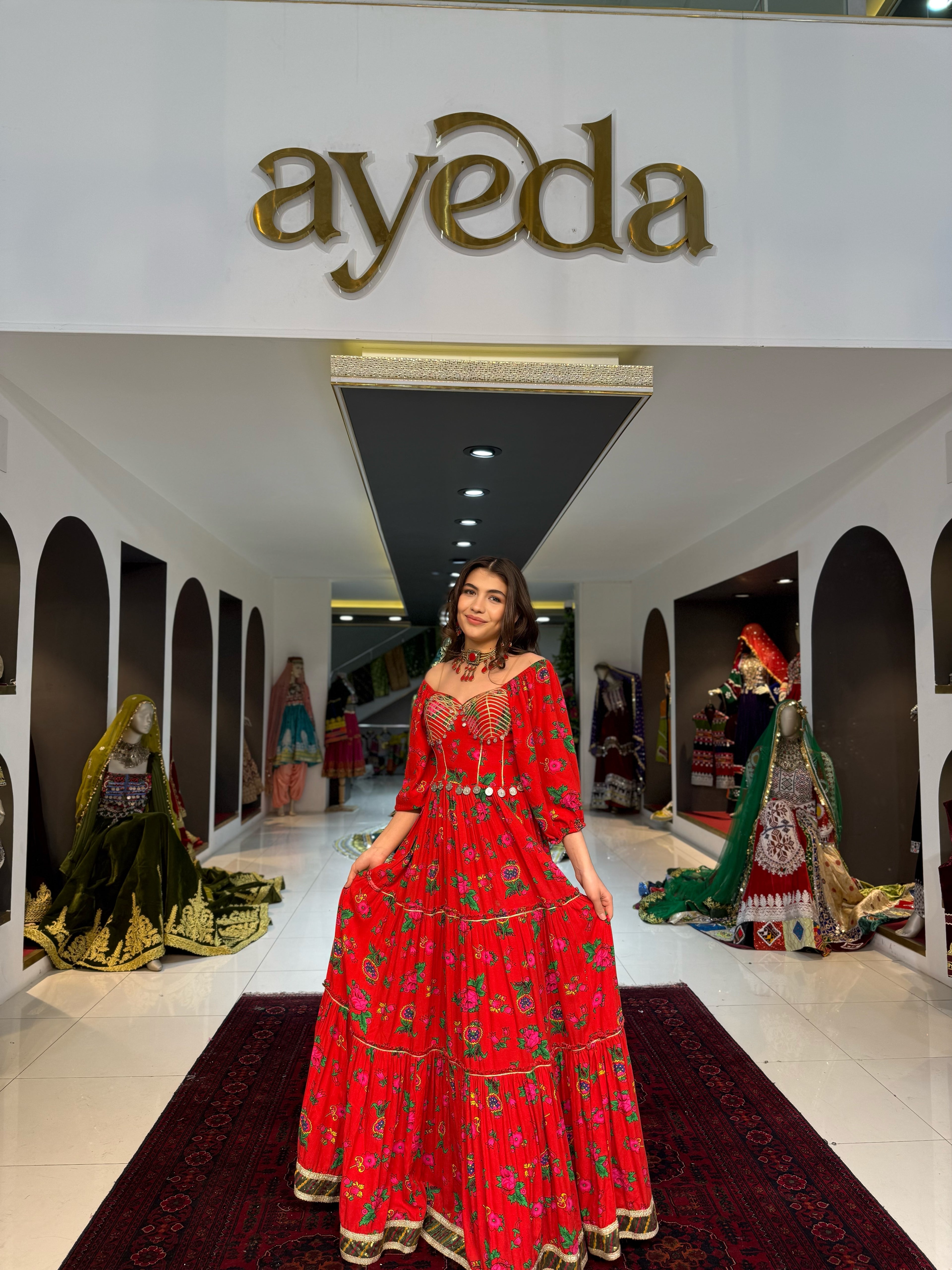 Red Silk Dynasty Dress