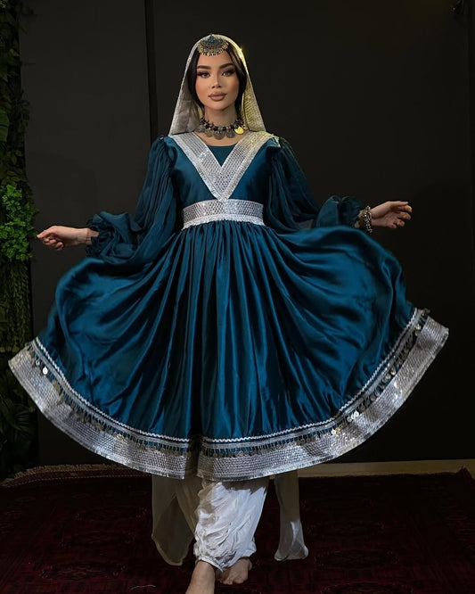 Elegant Traditional Afghan Kuchi Dress