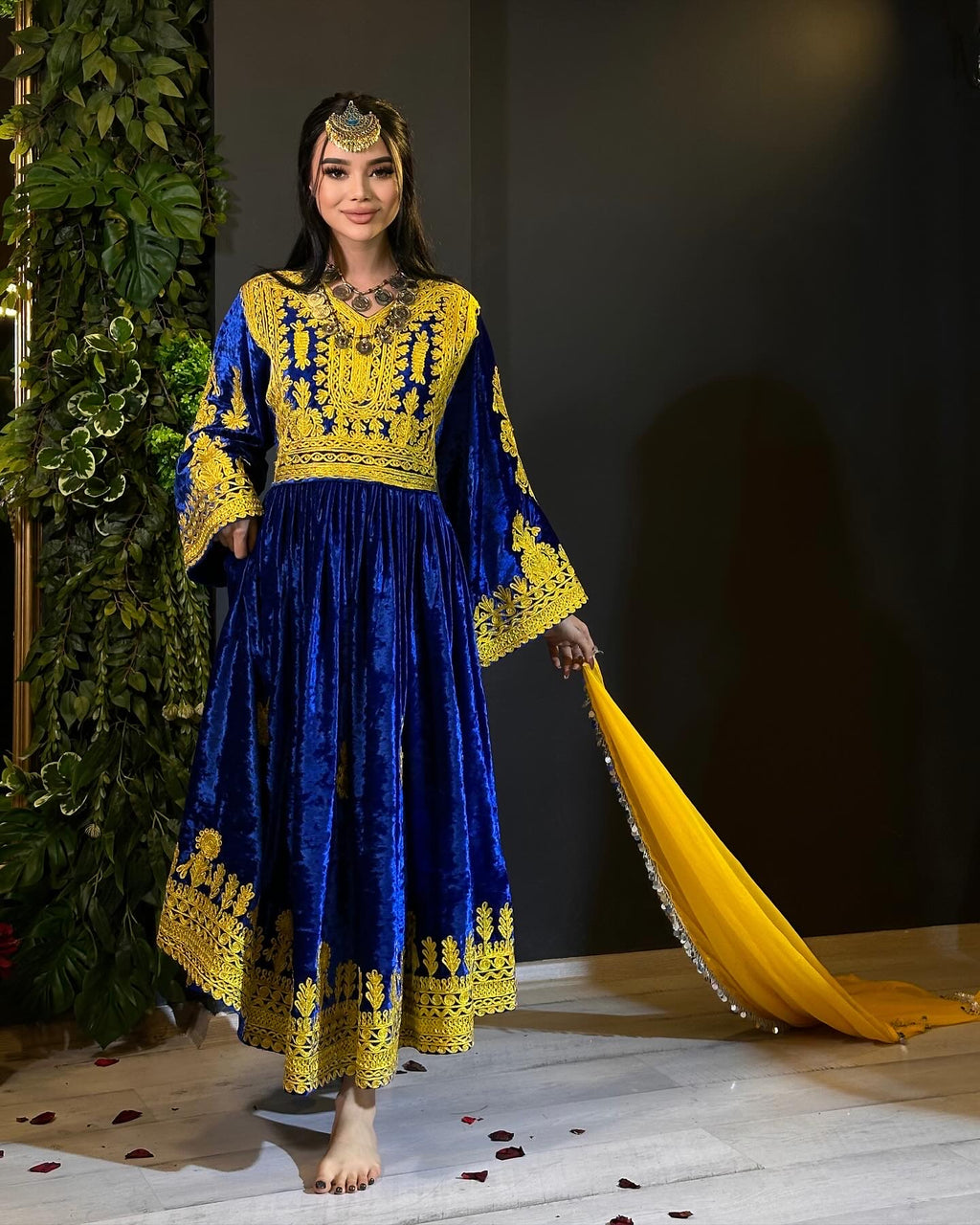 Royal Blue Afghani Gala Gown